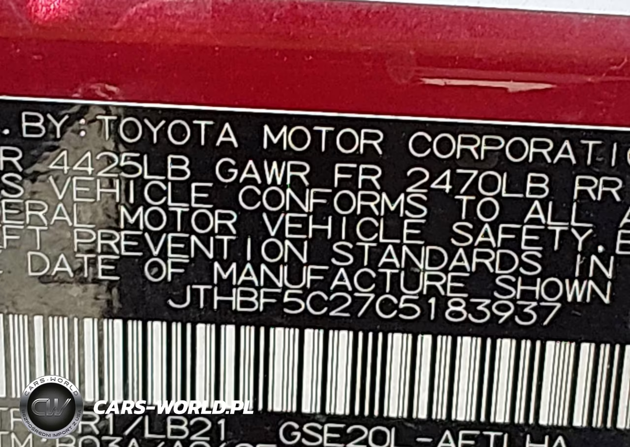 2012 Lexus Is 250 VIN:JTHBF5C27C5183937 - 9
