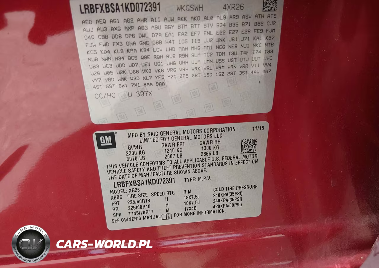 2019 Buick Envision Fwd Preferred VIN:LRBFXBSA1KD072391 - 9