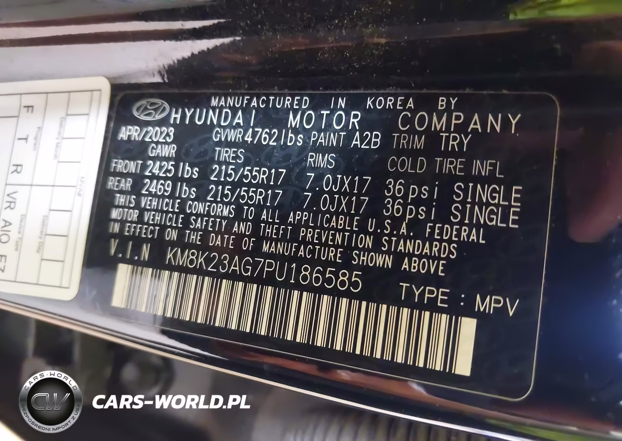 2023 Hyundai Kona Electric Se VIN:KM8K23AG7PU186585 - 9