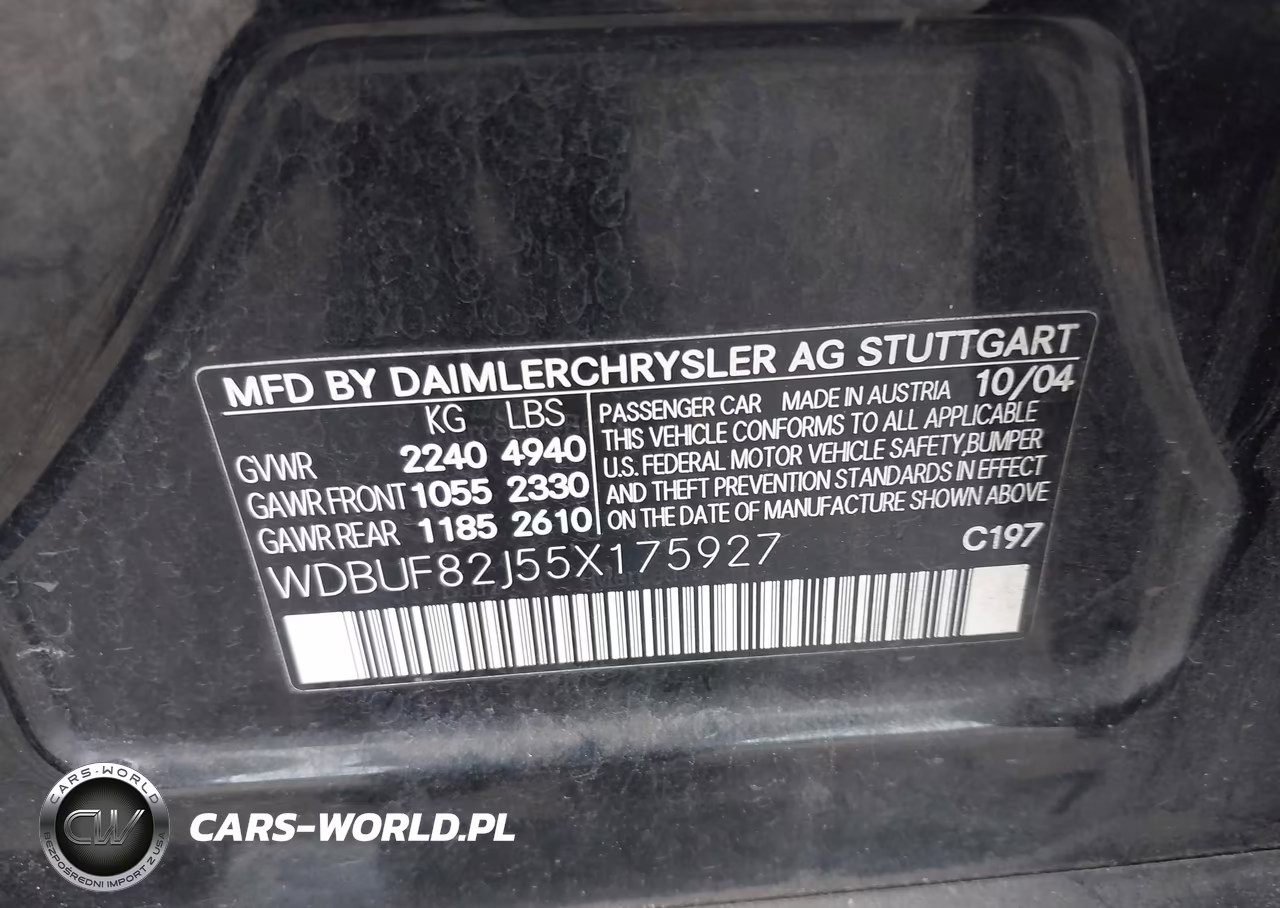 2005 Mercedes-Benz E 320 4Matic VIN:WDBUF82J55X175927 - 9