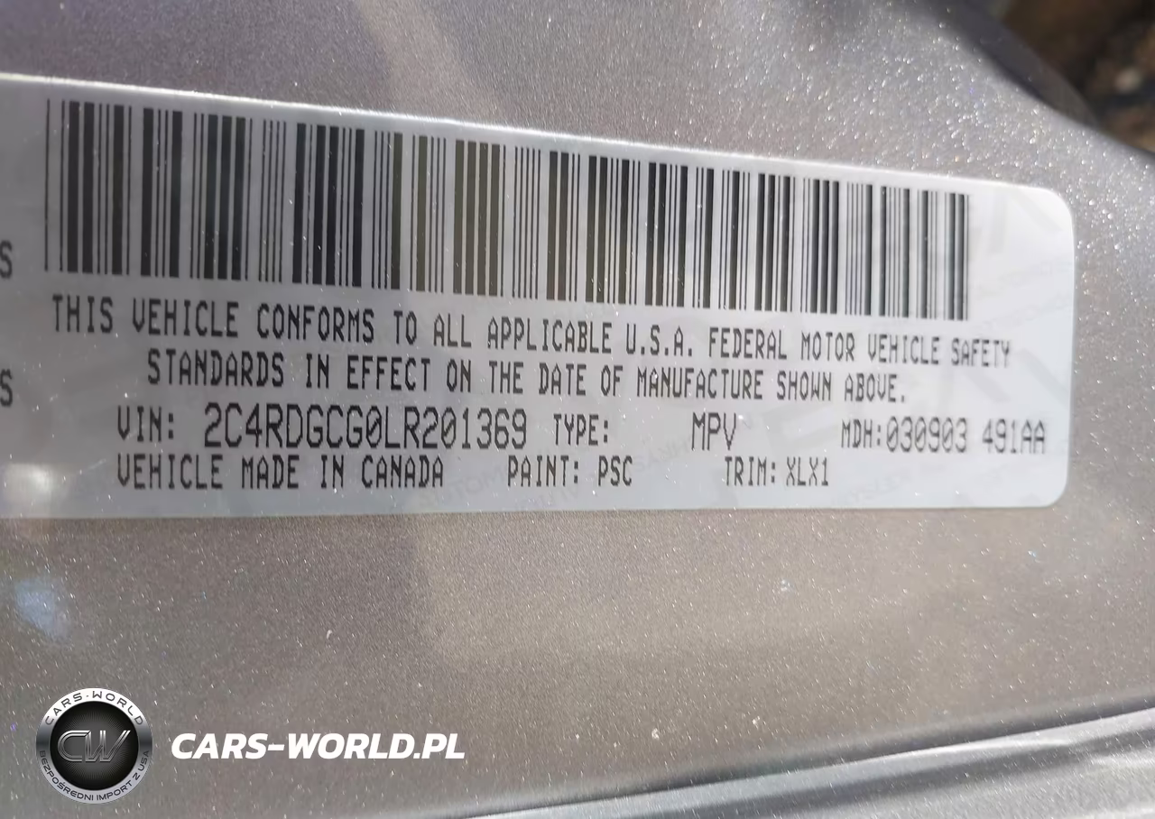 2020 Dodge Grand Caravan Sxt VIN:2C4RDGCG0LR201369 - 9