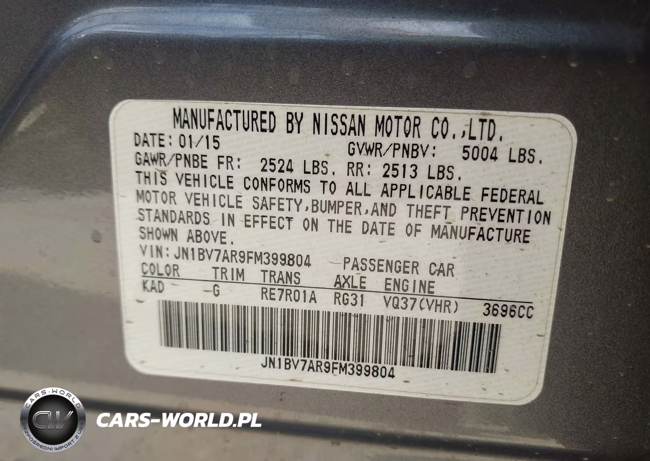 2015 Infiniti Q50 Premium VIN:JN1BV7AR9FM399804 - 9
