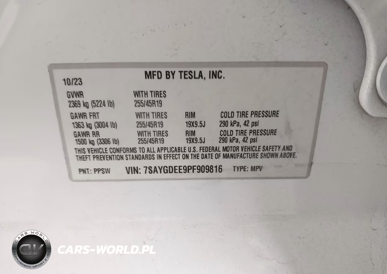 2023 Tesla Model Y Awd-Long Range Dual Motor All-Wheel Drive VIN:7SAYGDEE9PF909816 - 9