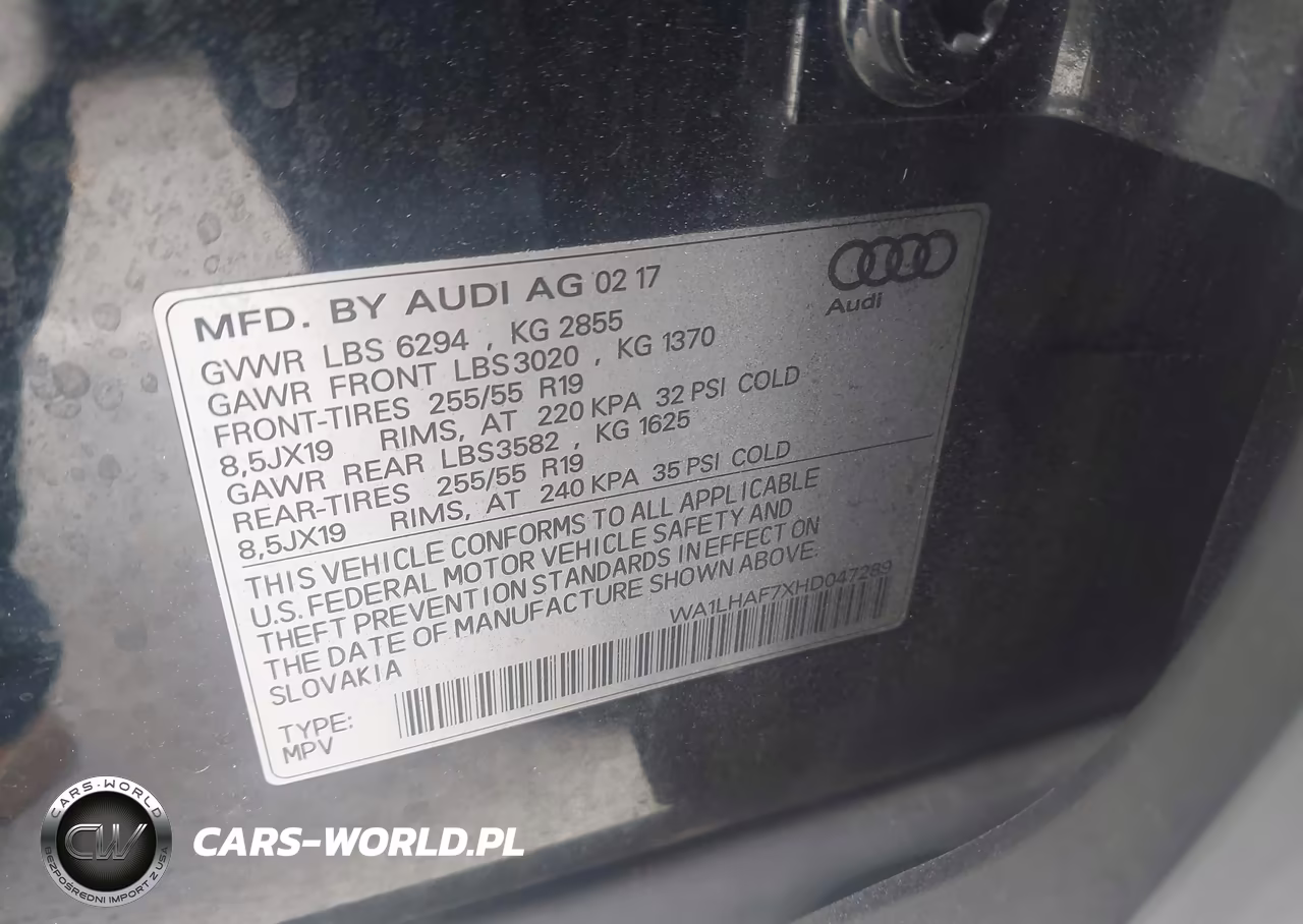 2017 Audi Q7 2.0T Premium VIN:WA1LHAF7XHD047289 - 9