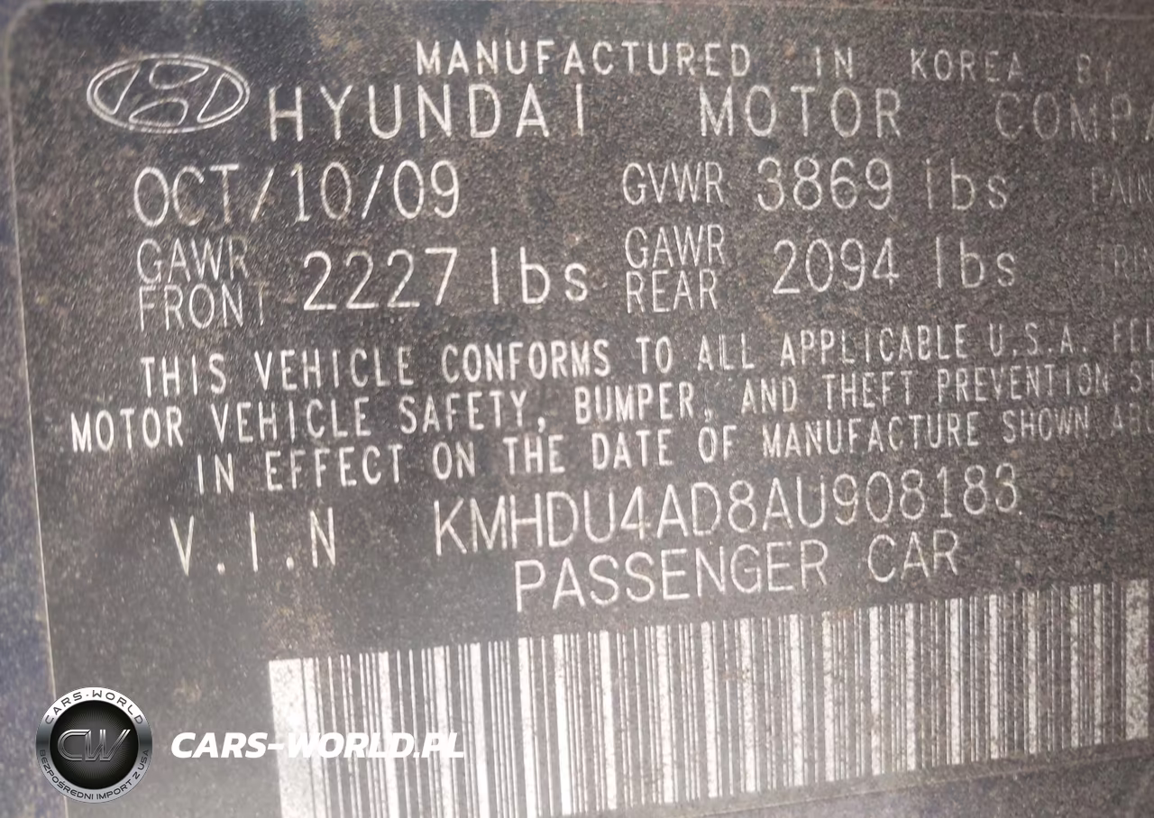 2010 Hyundai Elantra Se VIN:KMHDU4AD8AU908183 - 9