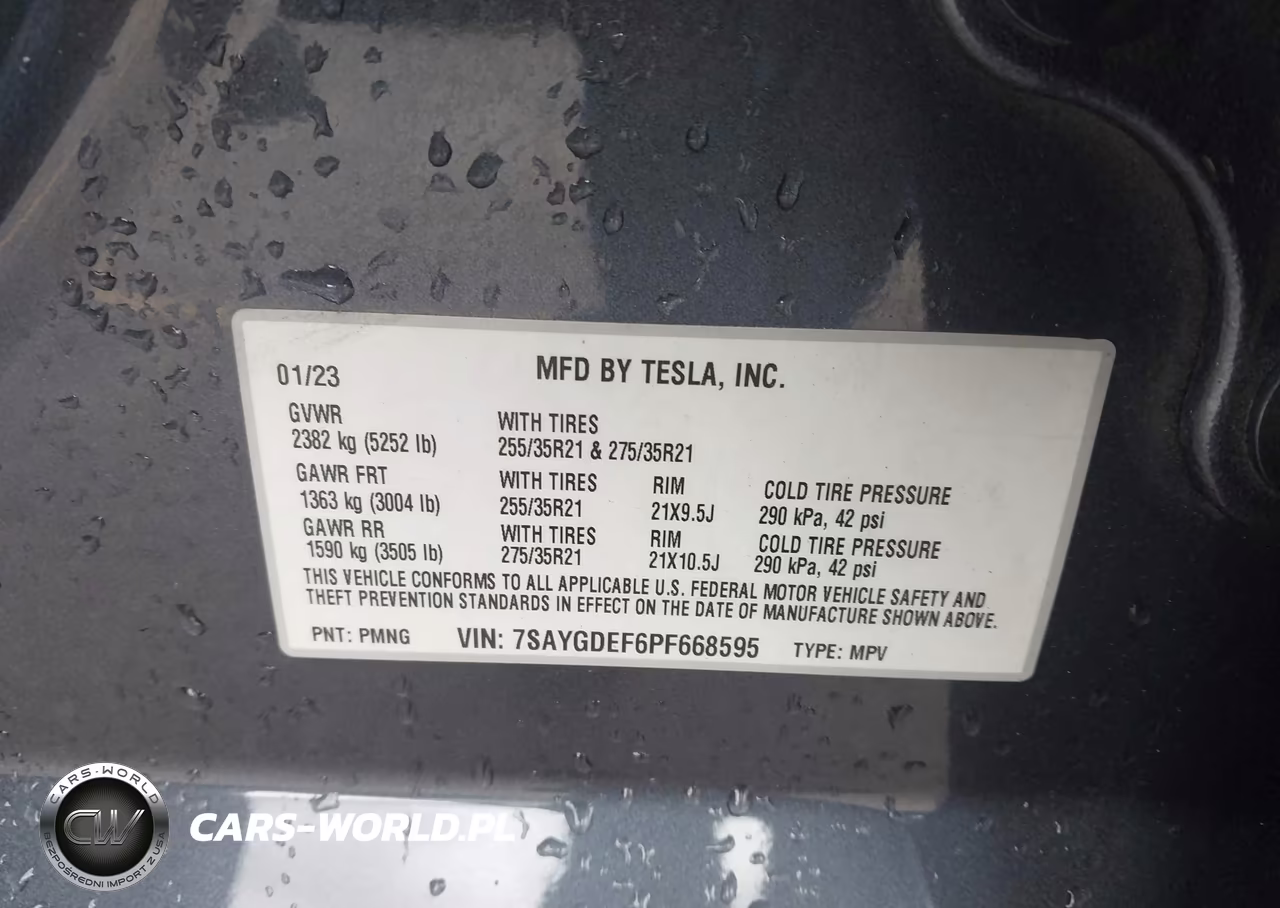 2023 Tesla Model Y Performance Dual Motor All-Wheel Drive VIN:7SAYGDEF6PF668595 - 9