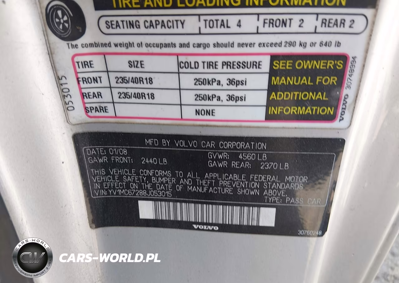 2008 Volvo C70 T5 M VIN:YV1MC67288J053015 - 9