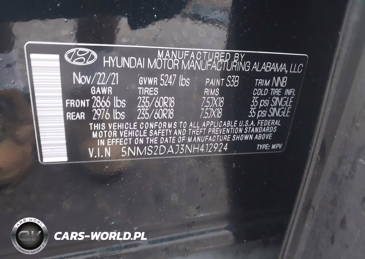 2022 Hyundai Santa Fe Sel VIN:5NMS2DAJ3NH412924 - 9