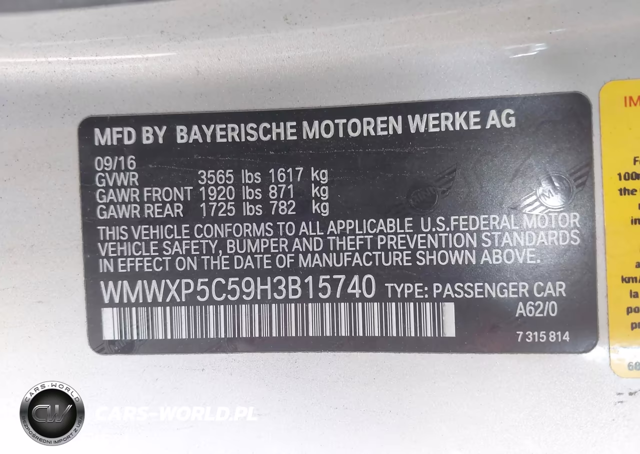 2017 Mini Hardtop Cooper VIN:WMWXP5C59H3B15740 - 9