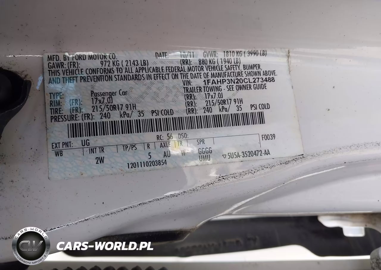 2012 Ford Focus Titanium VIN:1FAHP3N20CL273488 - 9