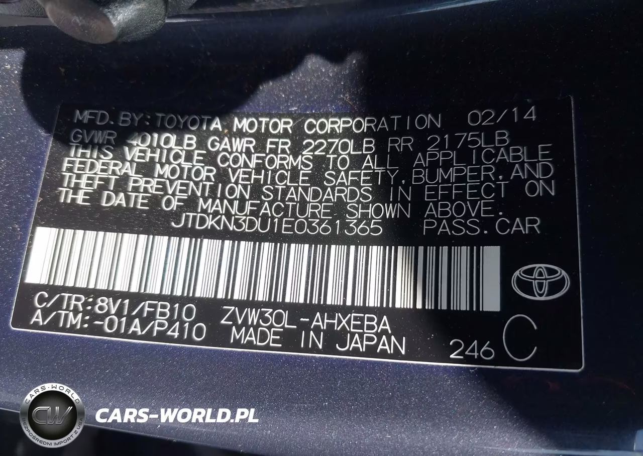 2014 Toyota Prius Three VIN:JTDKN3DU1E0361365 - 9