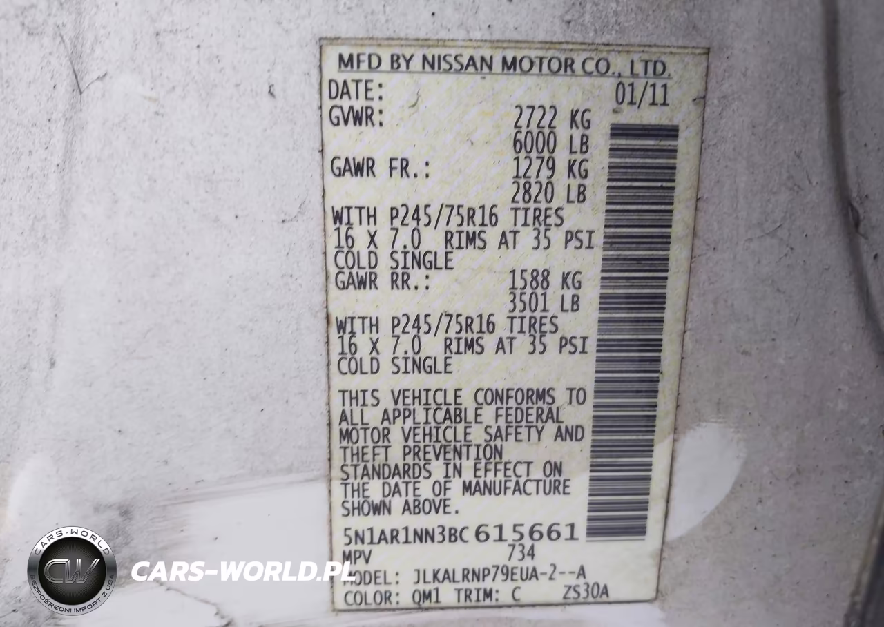 2011 Nissan Pathfinder S VIN:5N1AR1NN3BC615661 - 9