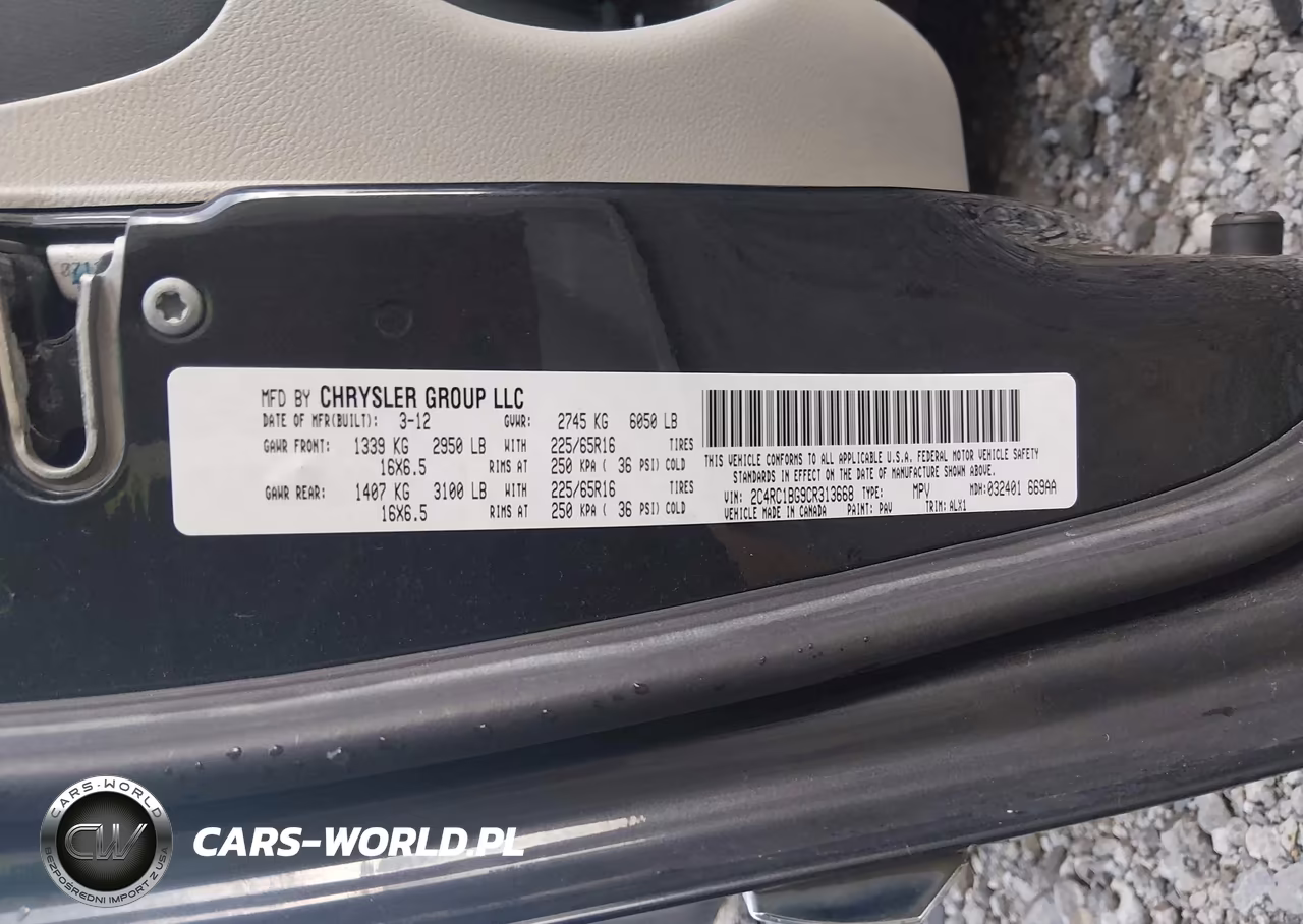 2012 Chrysler Town & Country Touring VIN:2C4RC1BG9CR313668 - 9
