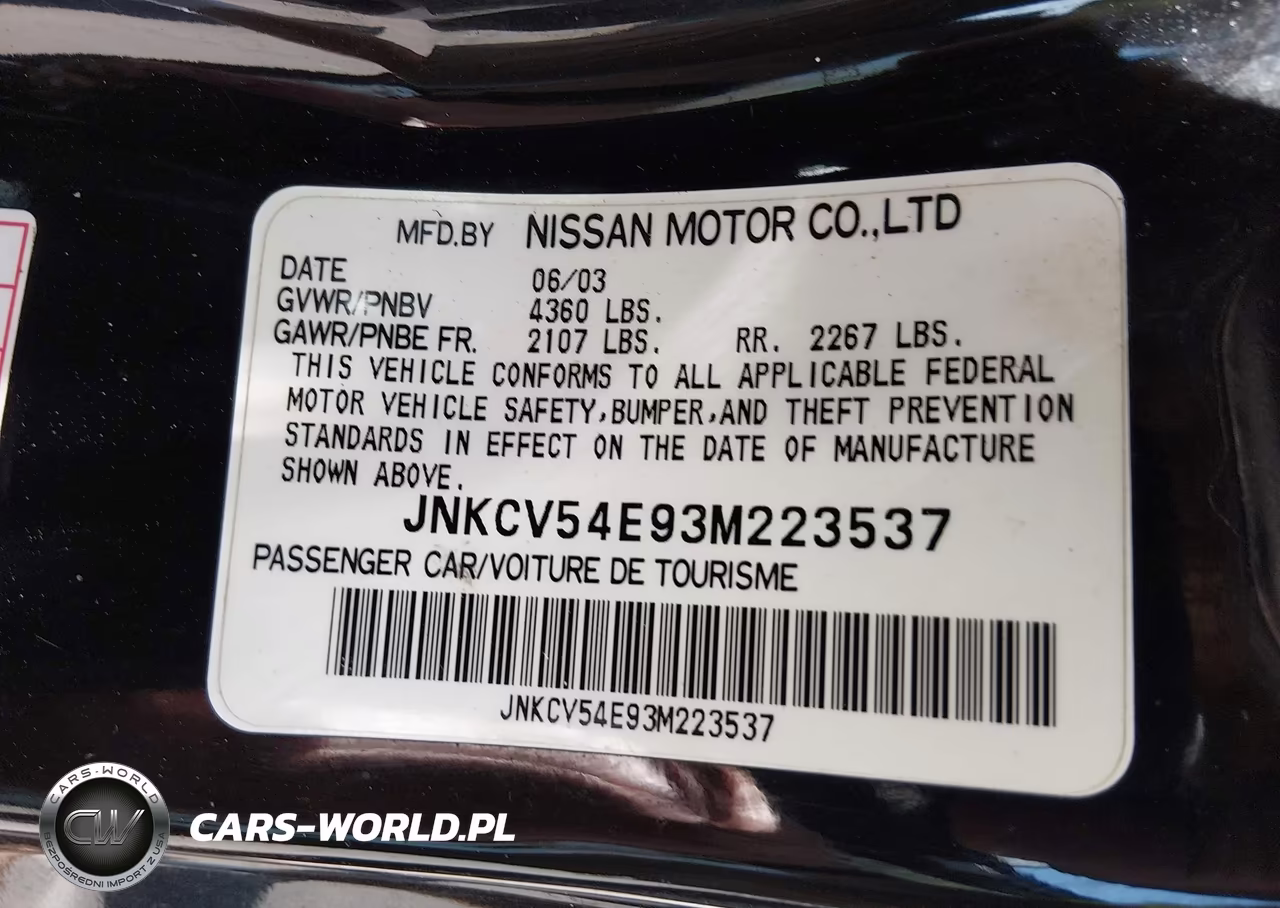 2003 Infiniti G35 Base W-Leather VIN:JNKCV54E93M223537 - 9