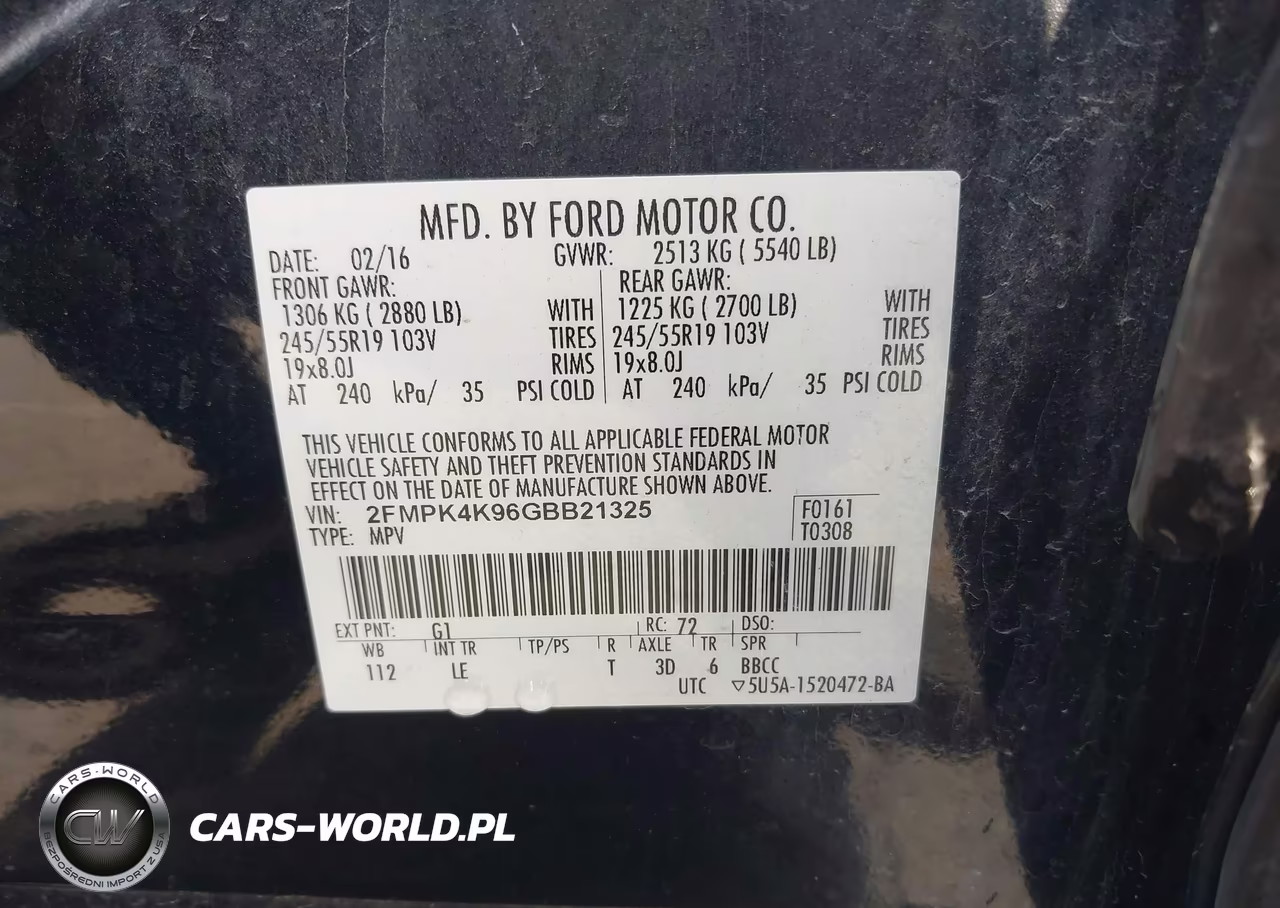 2016 Ford Edge Titanium VIN:2FMPK4K96GBB21325 - 9