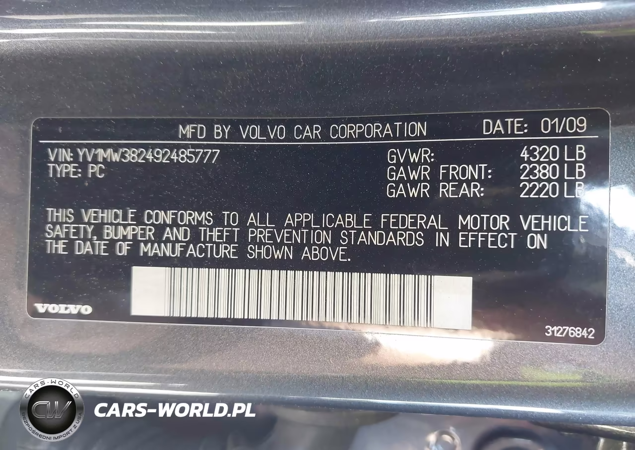 2009 Volvo V50 2.4I VIN:YV1MW382492485777 - 9