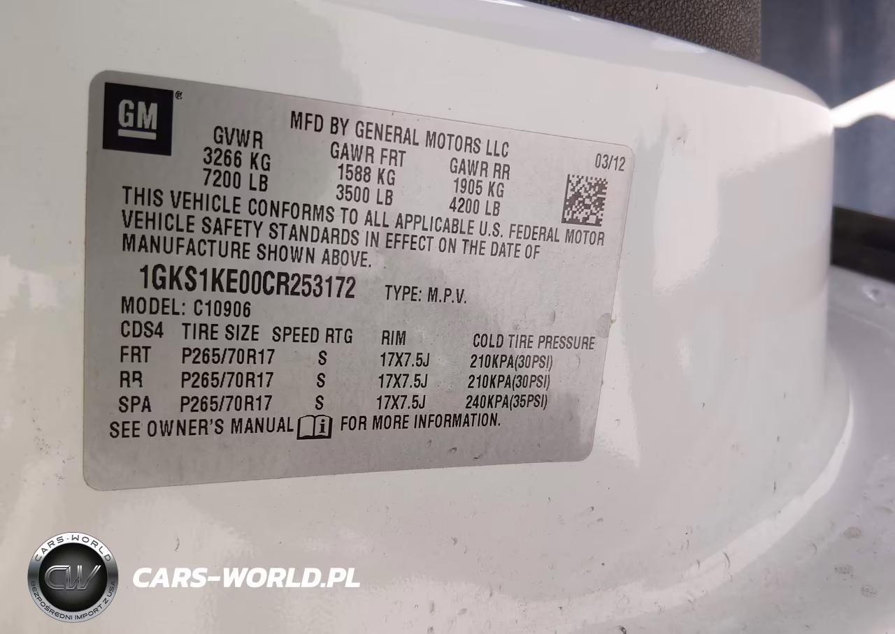2012 GMC Yukon Xl 1500 Slt VIN:1GKS1KE00CR253172 - 9