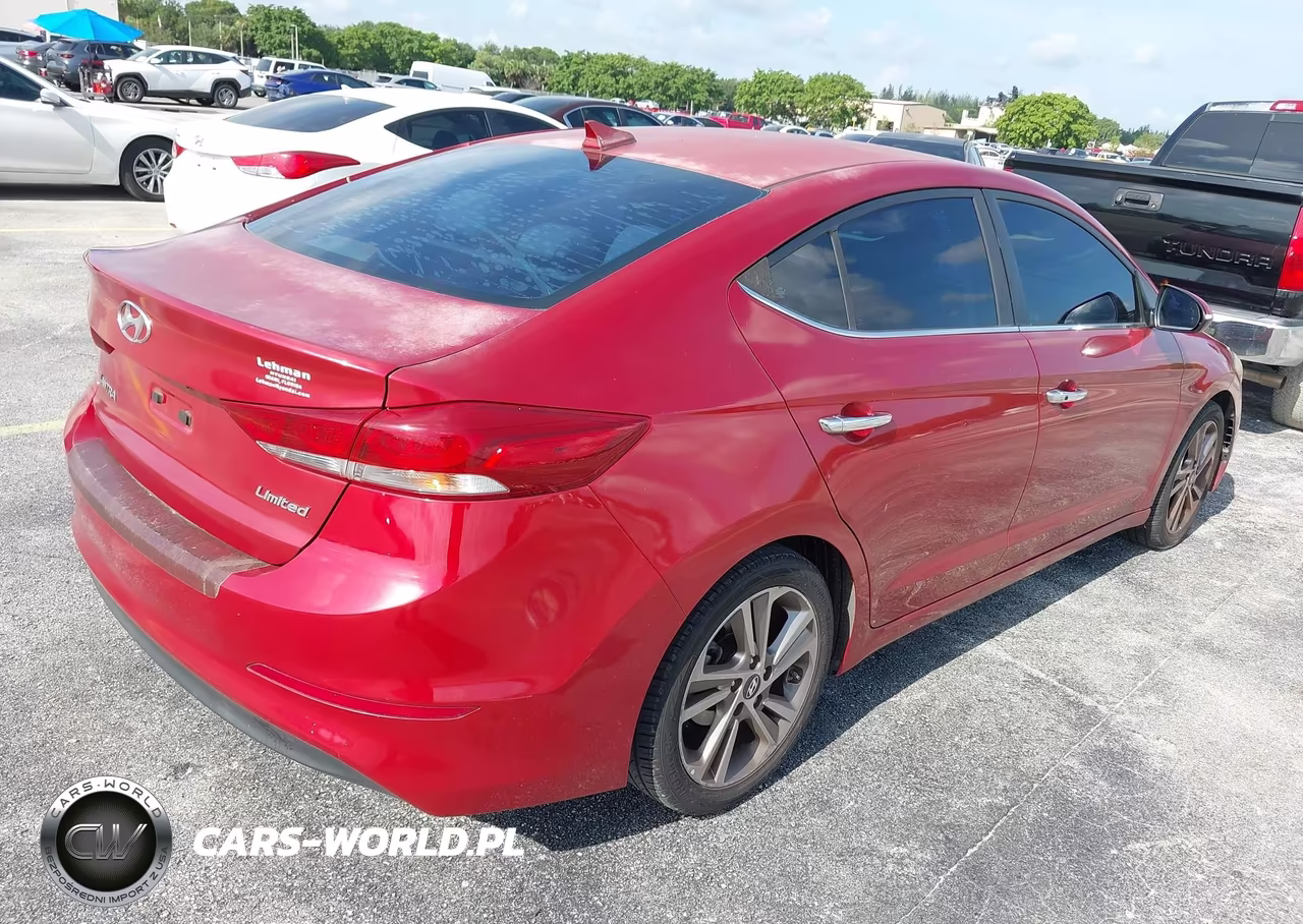 2017 Hyundai Elantra Limited VIN:5NPD84LFXHH001009 - 4