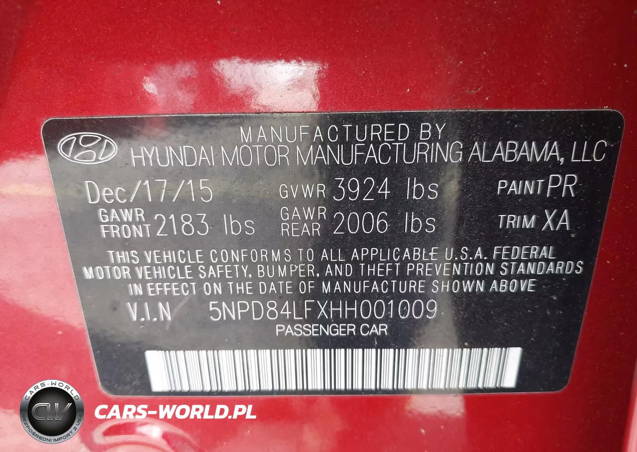2017 Hyundai Elantra Limited VIN:5NPD84LFXHH001009 - 9
