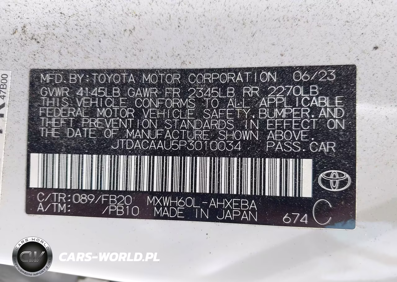 2023 Toyota Prius Le VIN:JTDACAAU5P3010034 - 9