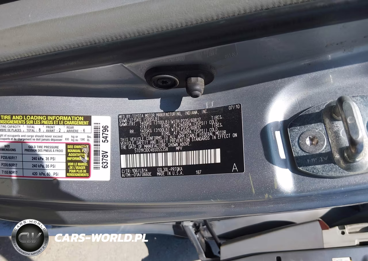 2011 Toyota Sienna Xle V6 VIN:5TDYK3DC4BS055358 - 9
