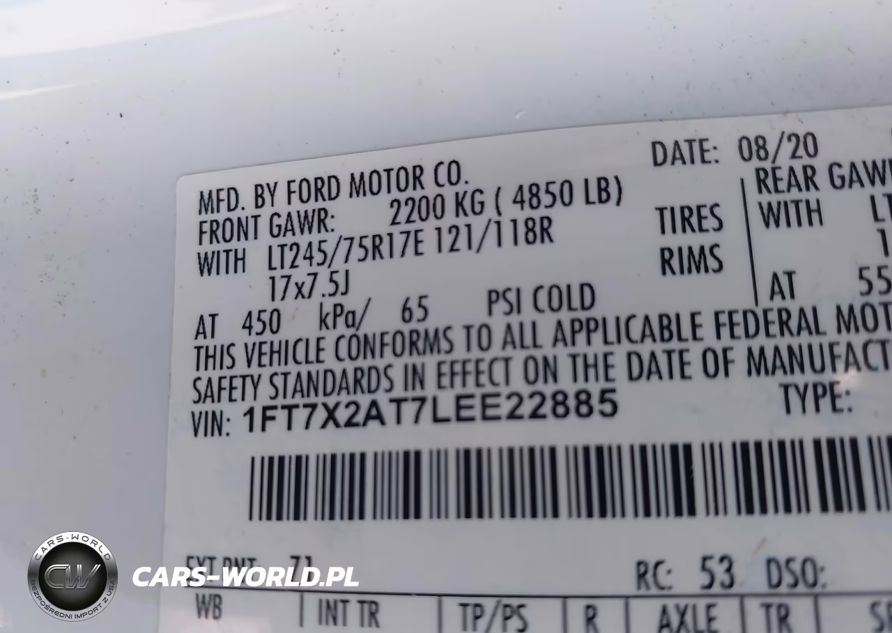 2020 Ford F-250 Lariat-Xl-Xlt VIN:1FT7X2AT7LEE22885 - 9