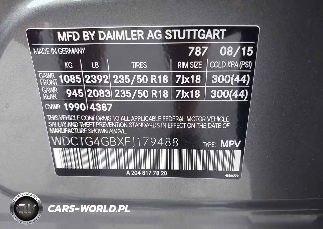 2015 Mercedes-Benz Gla 250 4Matic VIN:WDCTG4GBXFJ179488 - 9