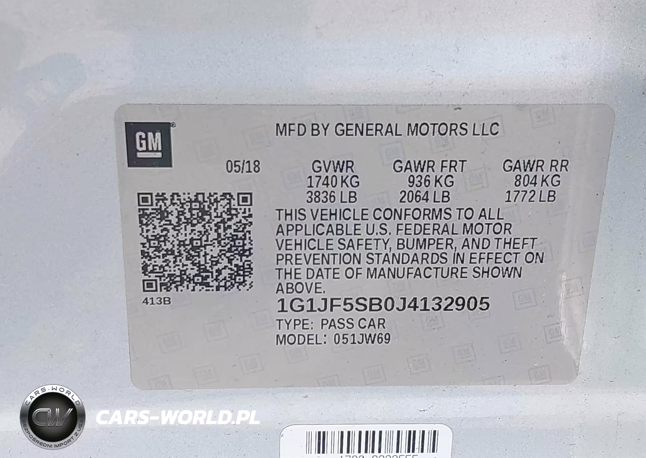 2018 Chevrolet Sonic Premier Auto VIN:1G1JF5SB0J4132905 - 9