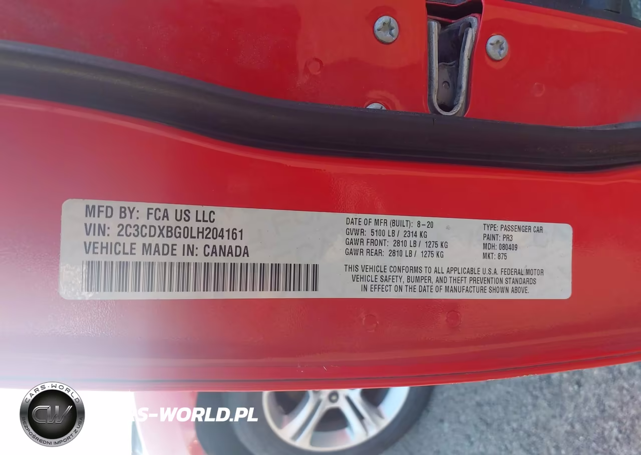 2020 Dodge Charger Sxt Rwd VIN:2C3CDXBG0LH204161 - 9