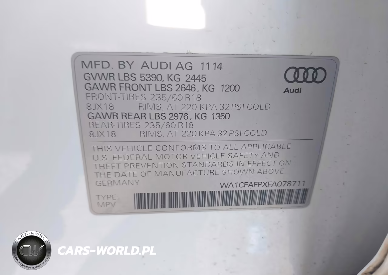 2015 Audi Q5 2.0T Premium VIN:WA1CFAFPXFA078711 - 9