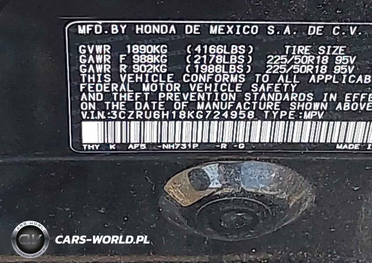 2019 Honda Hr-V Sport VIN:3CZRU6H18KG724958 - 9