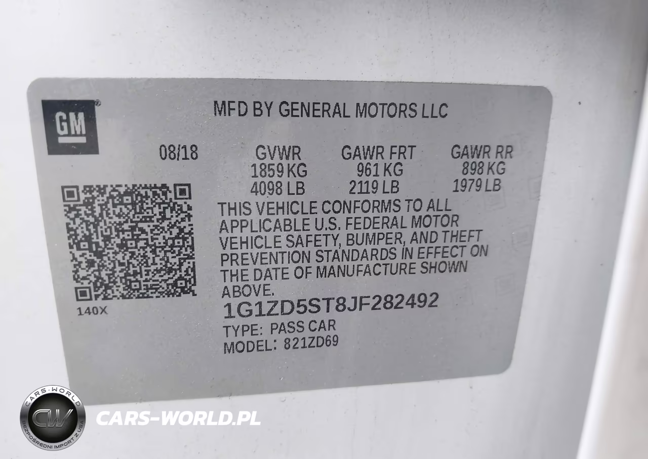 2018 Chevrolet Malibu Lt VIN:1G1ZD5ST8JF282492 - 9