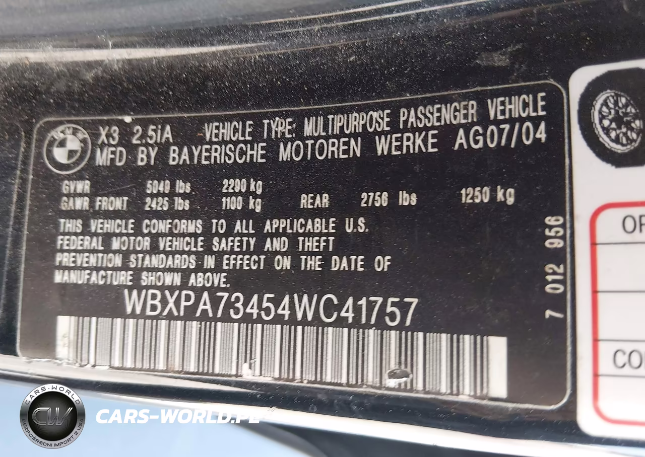 2004 BMW X3 2.5I VIN:WBXPA73454WC41757 - 9
