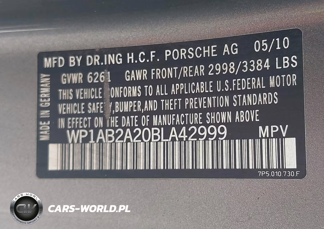 2011 Porsche Cayenne S VIN:WP1AB2A20BLA42999 - 9