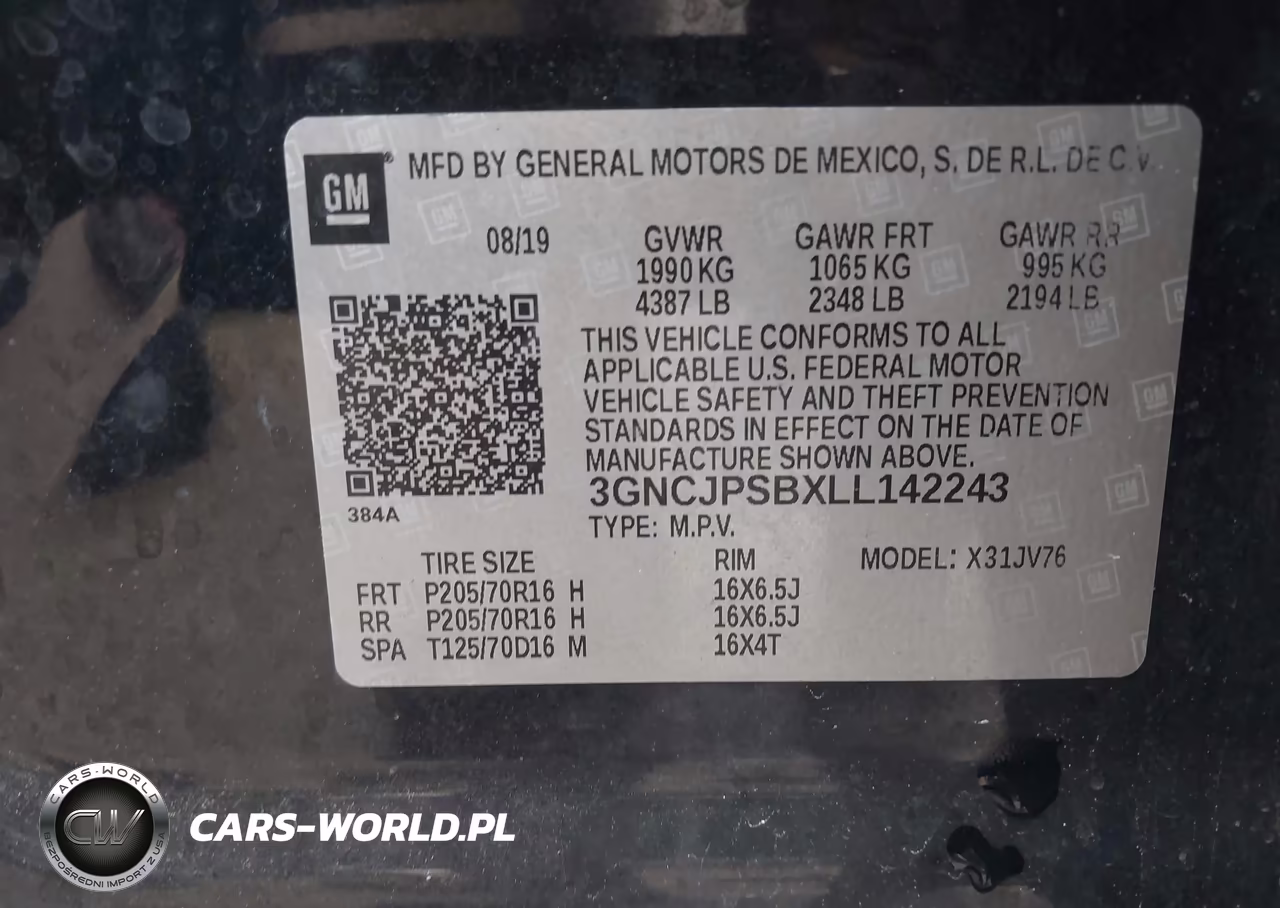 2020 Chevrolet Trax Awd Lt VIN:3GNCJPSBXLL142243 - 9