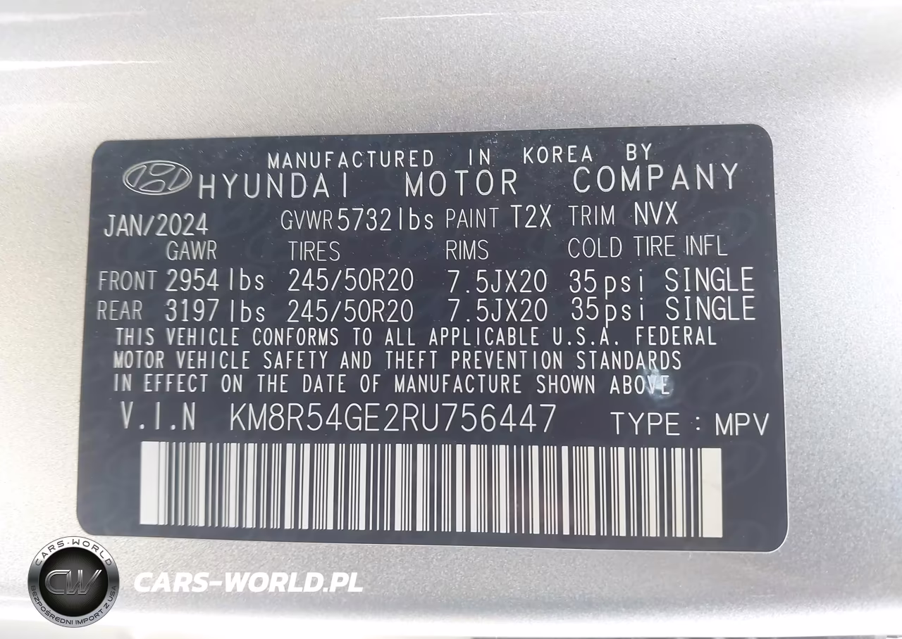 2024 Hyundai Palisade Limited VIN:KM8R54GE2RU756447 - 9