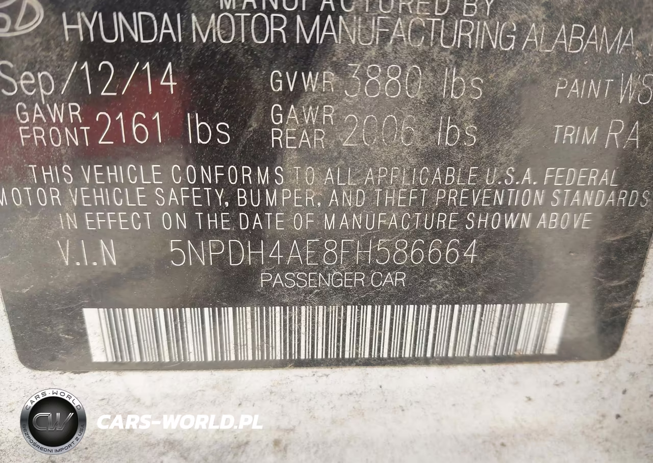 2015 Hyundai Elantra Se VIN:5NPDH4AE8FH586664 - 9