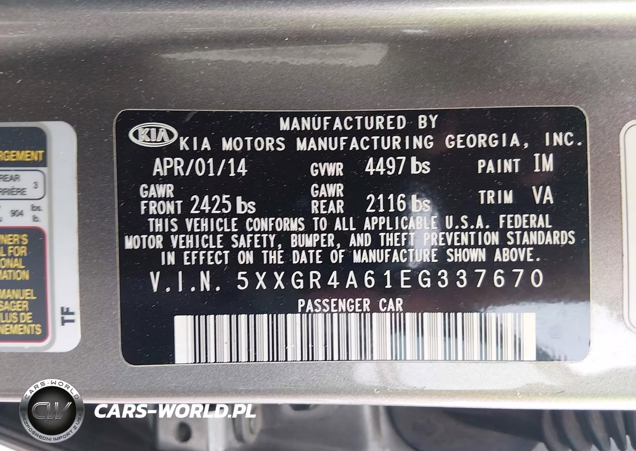 2014 Kia Optima Sxl Turbo VIN:5XXGR4A61EG337670 - 9