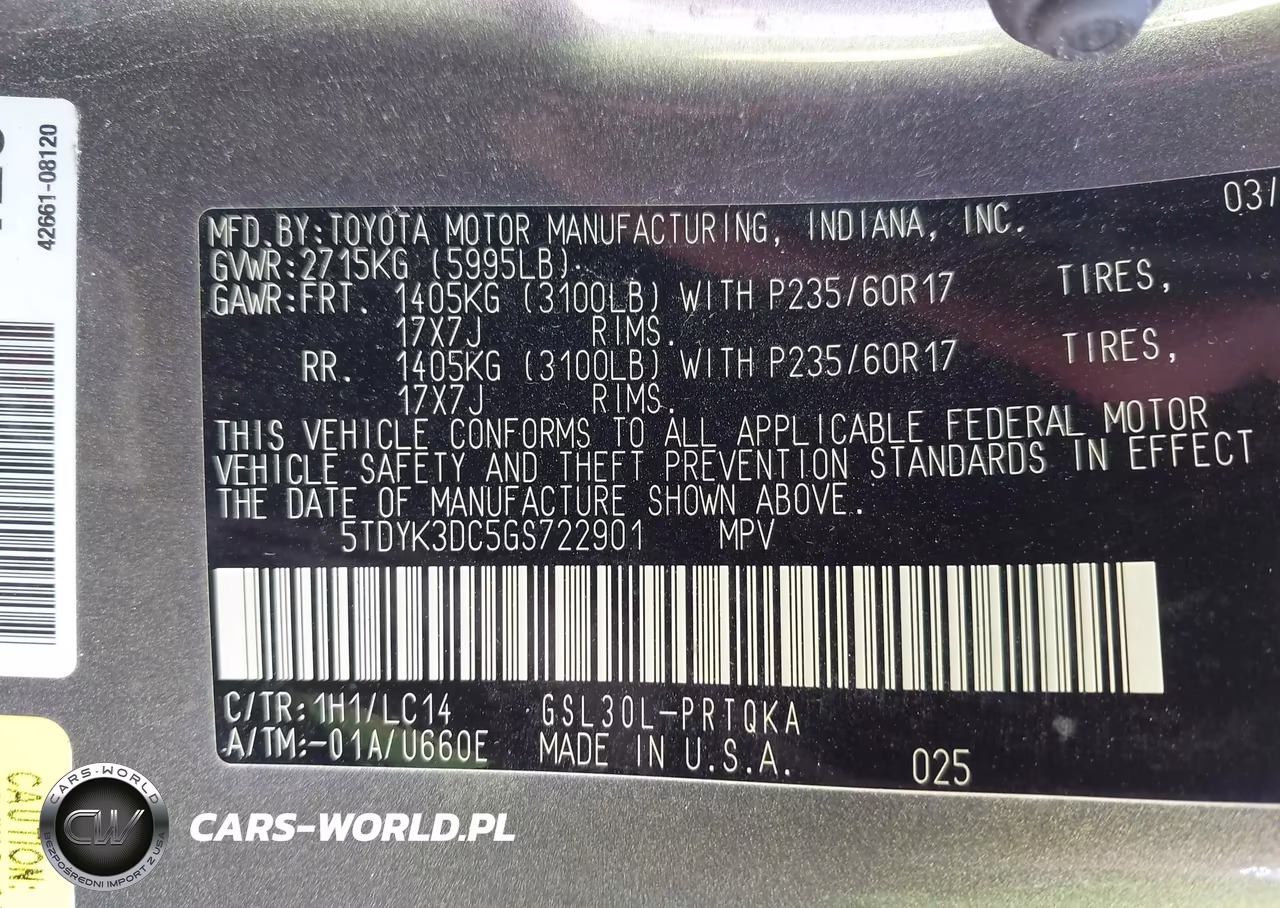 2016 Toyota Sienna Xle 8 Passenger VIN:5TDYK3DC5GS722901 - 9