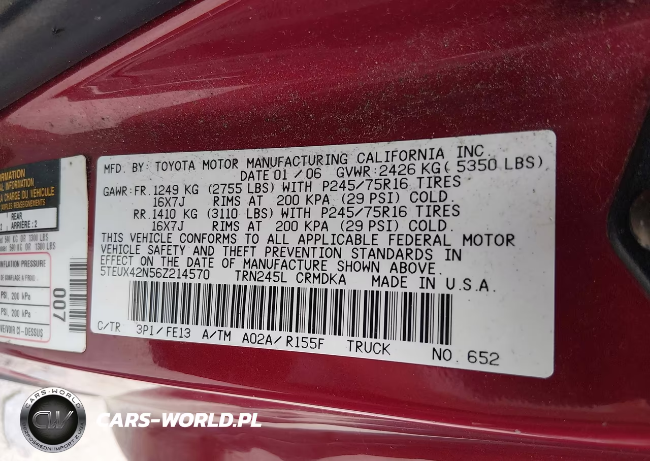 2006 Toyota Tacoma VIN:5TEUX42N56Z214570 - 9