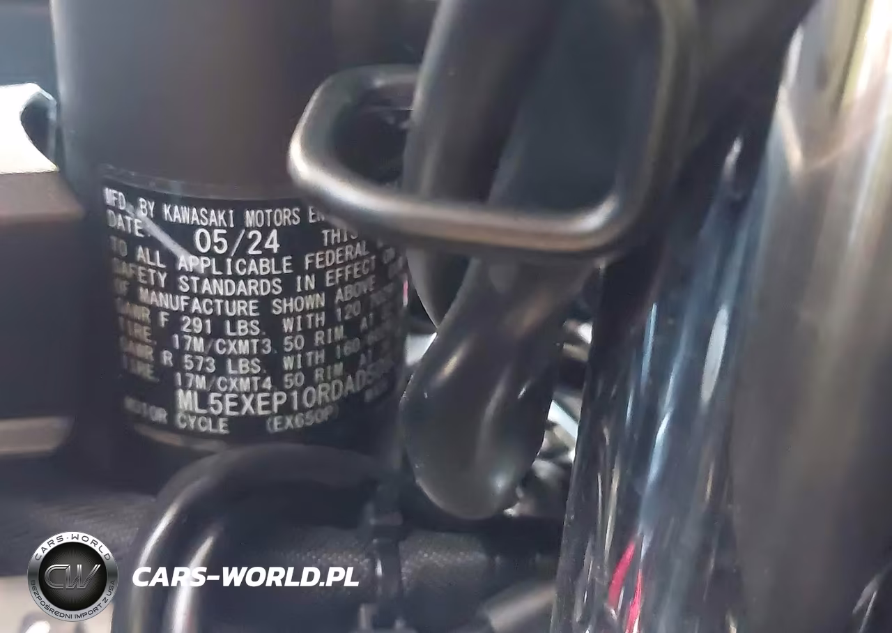 2024 Kawasaki Ex650 P VIN:ML5EXEP10RDAD5083 - 10