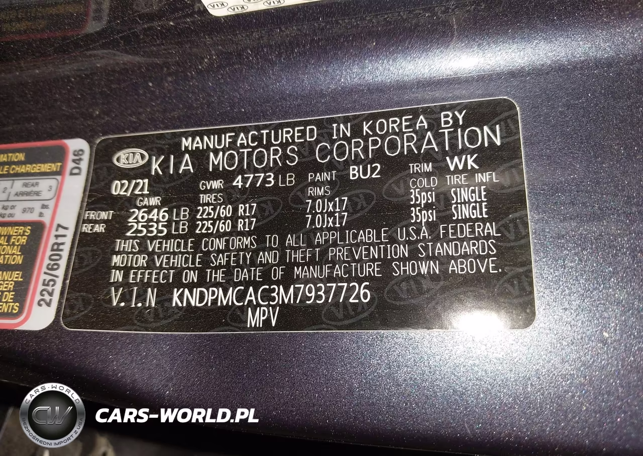 2021 Kia Sportage Lx VIN:KNDPMCAC3M7937726 - 9