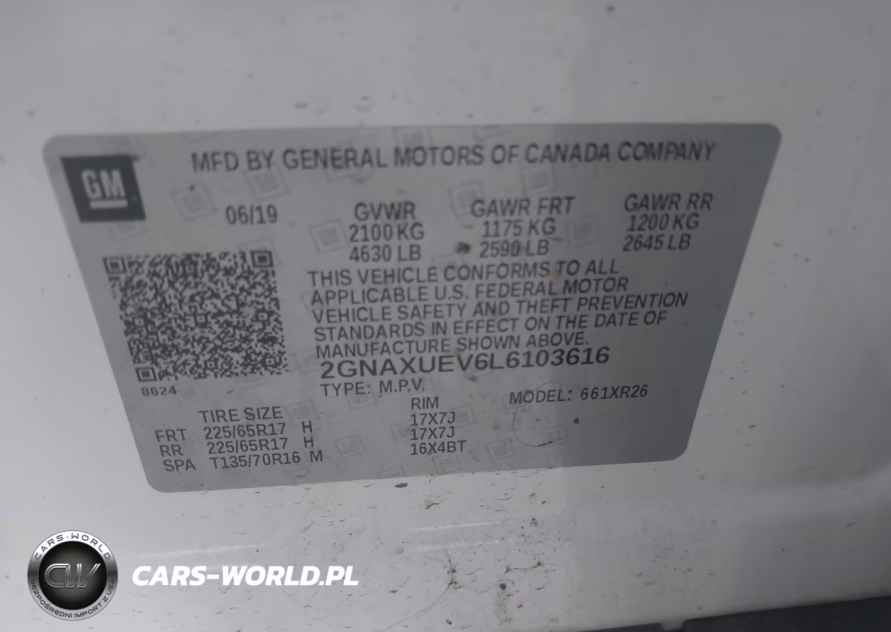 2020 Chevrolet Equinox Awd Lt 1.5L Turbo VIN:2GNAXUEV6L6103616 - 9