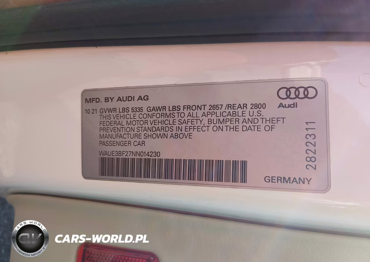 2022 Audi A6 Premium Plus 45 Tfsi Quattro S Tronic VIN:WAUE3BF27NN014230 - 9