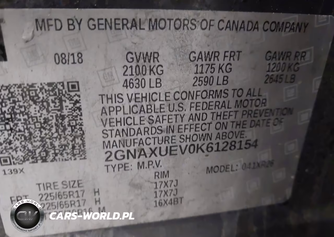 2019 Chevrolet Equinox Lt VIN:2GNAXUEV0K6128154 - 9