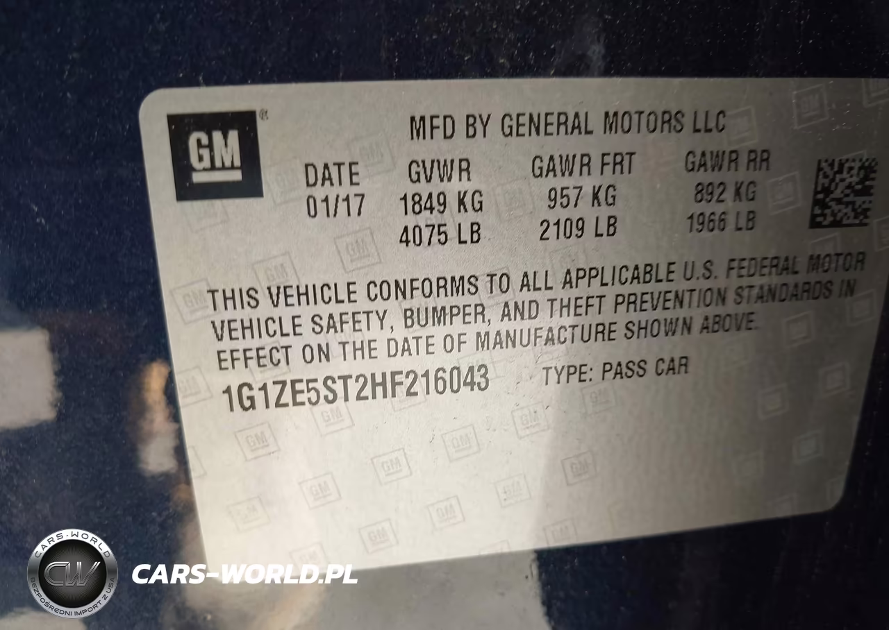 2017 Chevrolet Malibu 1Lt VIN:1G1ZE5ST2HF216043 - 9