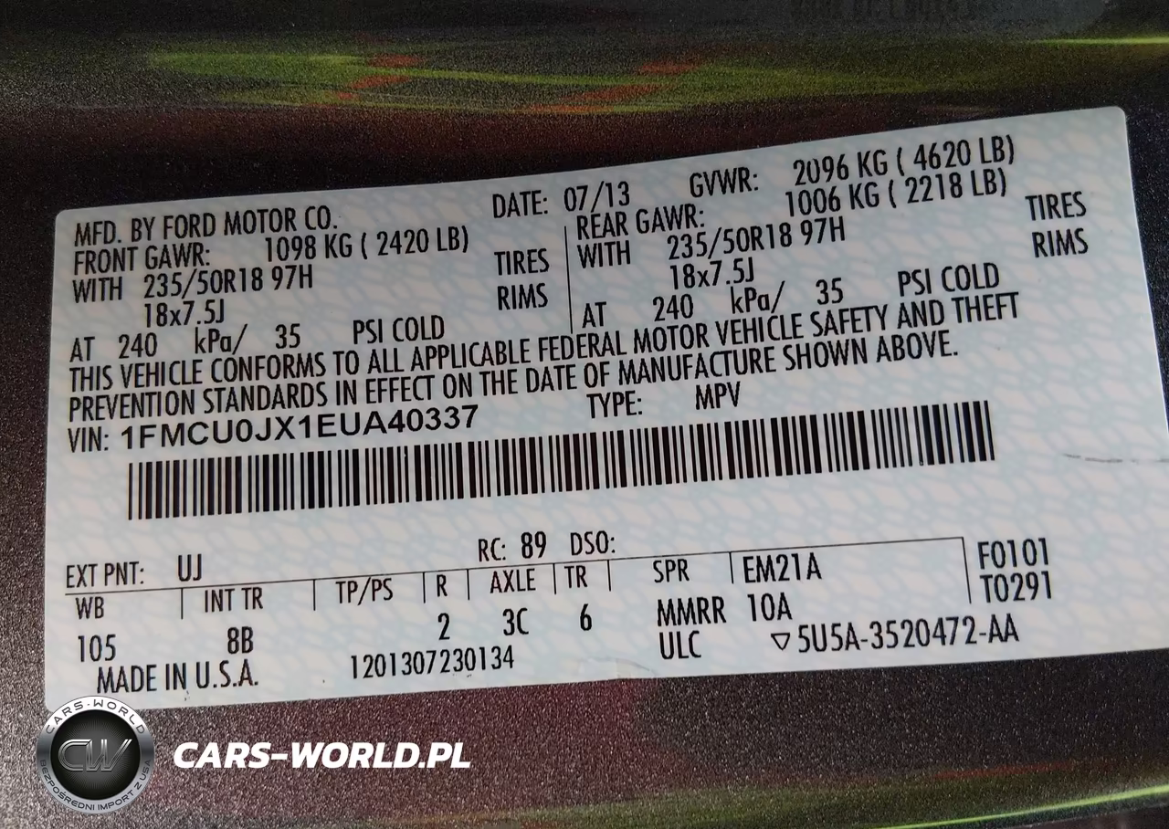 2014 Ford Escape Titanium VIN:1FMCU0JX1EUA40337 - 9