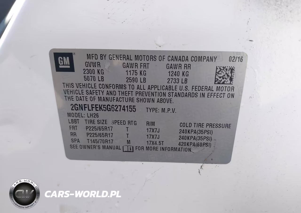 2016 Chevrolet Equinox Lt VIN:2GNFLFEK5G6274155 - 9