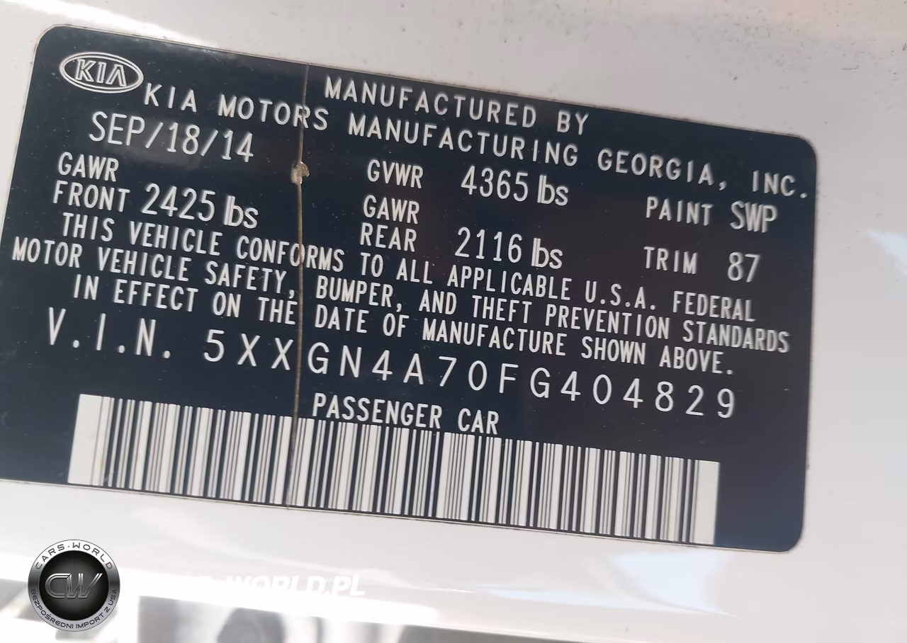 2015 Kia Optima Ex VIN:5XXGN4A70FG404829 - 9