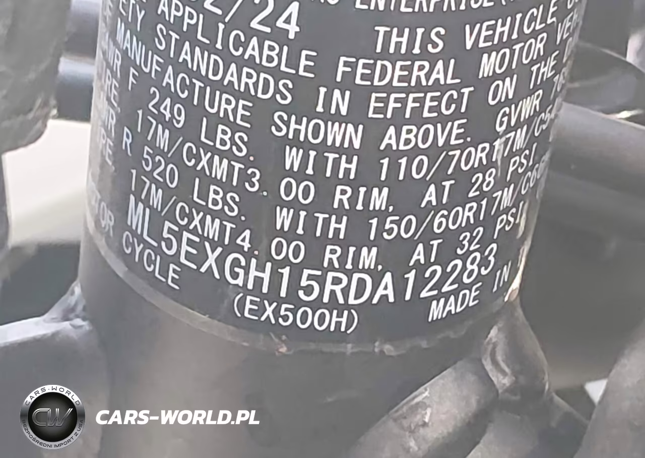 2024 Kawasaki Ex500 H VIN:ML5EXGH15RDA12283 - 10